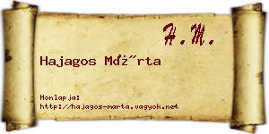 Hajagos Márta névjegykártya